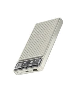 DEVIA Smart Series 12W Power Bank 10000mAh Input Type-C, Output USB-A Thin and Light Design - Ivory