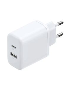 يوجرين شاحن حائط بقوة 20 وات 1x USB-A&1x USB-C يدعم الشحن السريع - 6941876243105 - أبيض