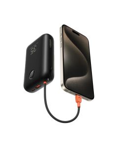 Veger Power Bank K3 30000mAh PD 35W Fast Charging With Type-C & Lightning Cable - Black 