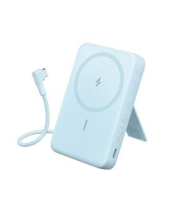 أنكر باور بانك 10000 مللي أمبير مغناطيسي USB-C مدمج موديل A1685H31 - أزرق