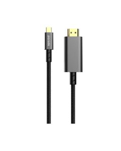 Porodo كابل من HDMI إلي Type-C طوله 1.8 متر موديلPD-4KHDMC-BK 4K - أسود