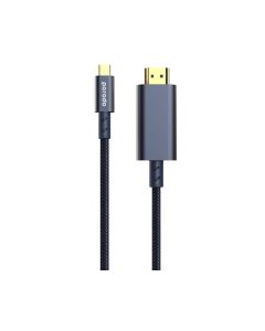 Porodo كابل من HDMI إلي Type-C طوله 1.8 متر موديلPD-4KHDMC-BU 4K - أزرق