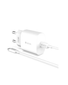 Devia RLC-383 Smart Series 25W PD Quick Home Charger Set With Type-C Cable - White