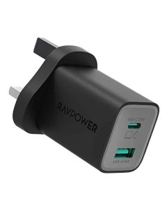 ريف باور شاحن حائط Pioneer بقوة 35 وات 2 منفذ PD موديل RP-PC1046 - أسود