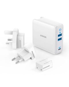 أنكر شاحن حائط 3 منافذ PowerPort III بقوه 65 وات موديل A2033H21 - أبيض