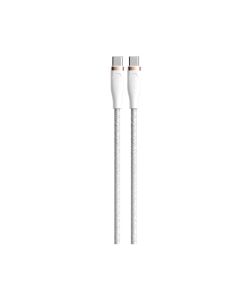 DEVIA EC320 Star Series USB-C to USB-C 3A 60W Zinc Alloy Braid Cable 1.5M - White