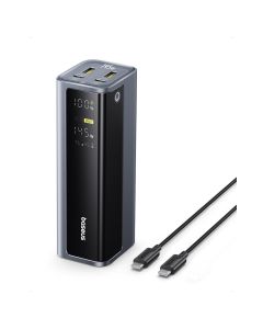 Baseus EnerGeek GP12 Fast Charging Power Bank With Digital Display Includes Cable Type-C 1M 100W 20800mAh 145W - Space Grey