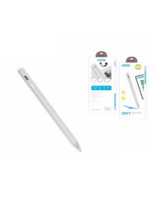 Go-Des 2-in-1 Pen Tilt-Sensitive Magnetic Capacitive Pencil For All Touchscreen Devices ( iOS / Android / Microsoft ) - P1207 - White