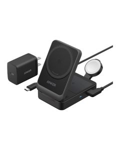 Anker Charging Station Wireless MagGo 15W 3-in-1 B25M1211 - Black