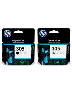 HP 305 Black Original Ink Cartridge & HP 305 Color Original Ink Cartridge