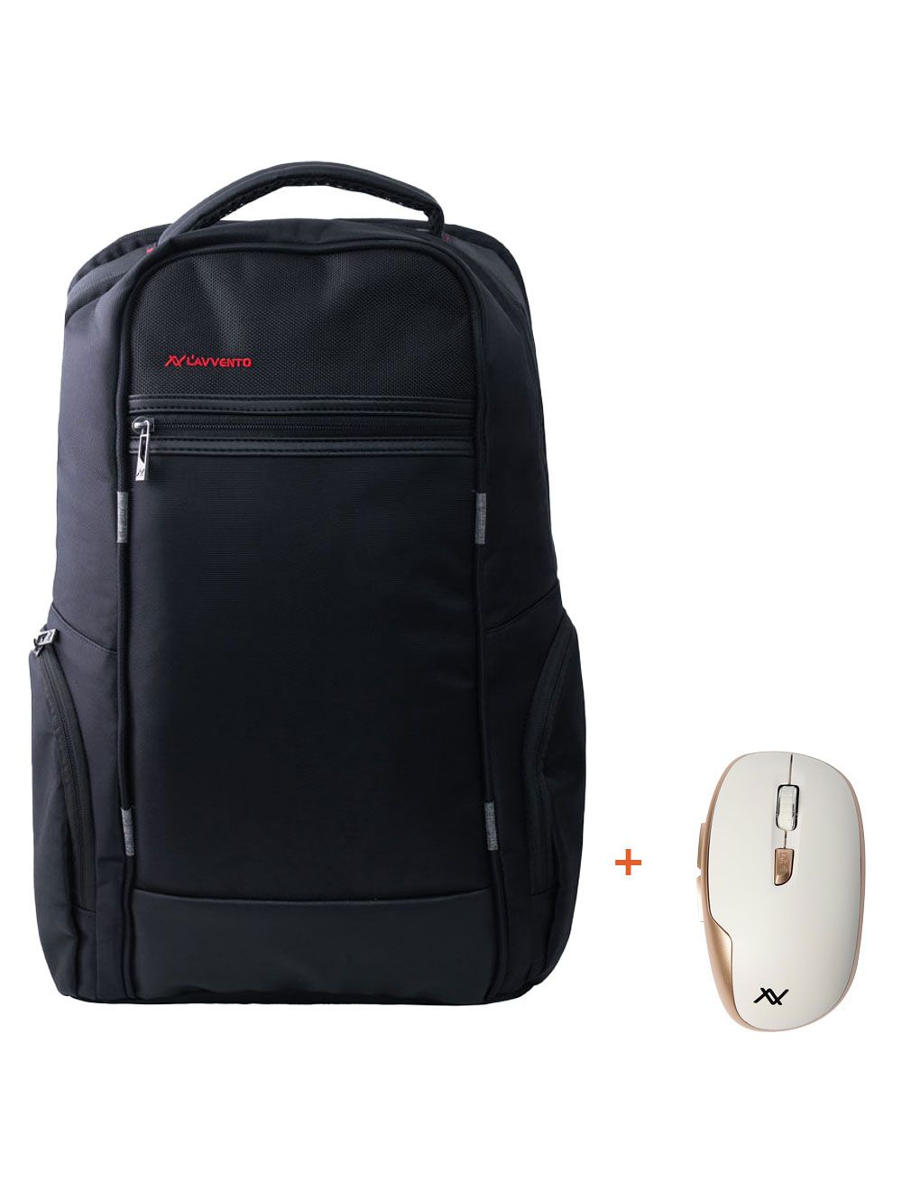L’AVVENTO BG915 Laptop Backpack black with premium polyester foam build