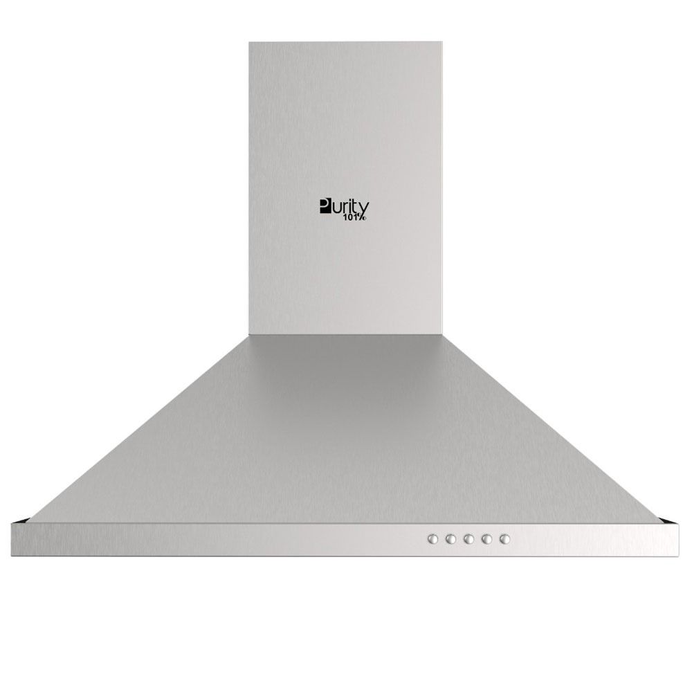 Purity Pyramid Built-in Hood 90cm - 650 m³/h Suction Power - Silver - PANSY 90 X