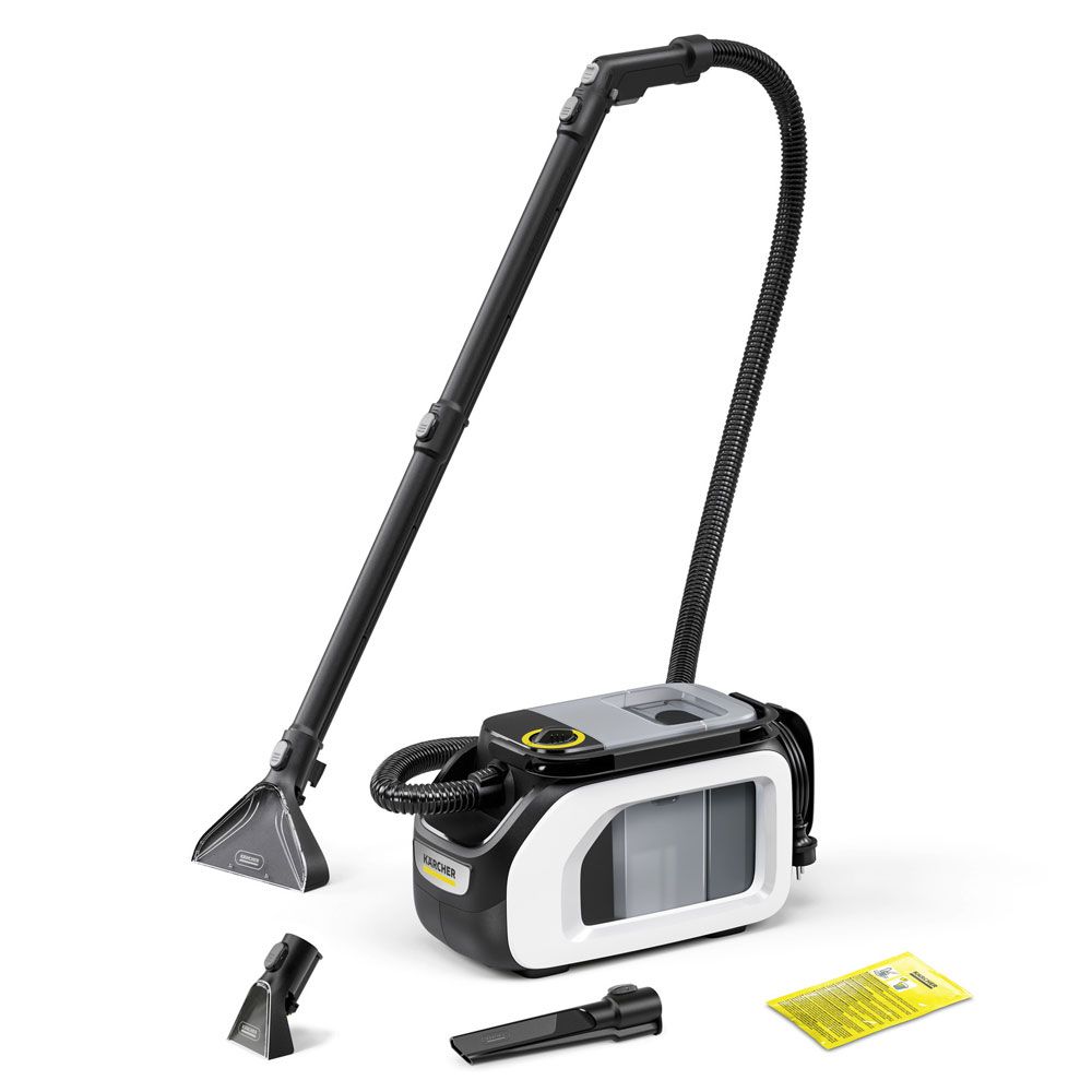 Karcher SE 3 Compact  Battery Spray Extraction Cleaner 500 Watt Cordless Carpet Cleaner With 18V Battery - Black* White - 4066529001603