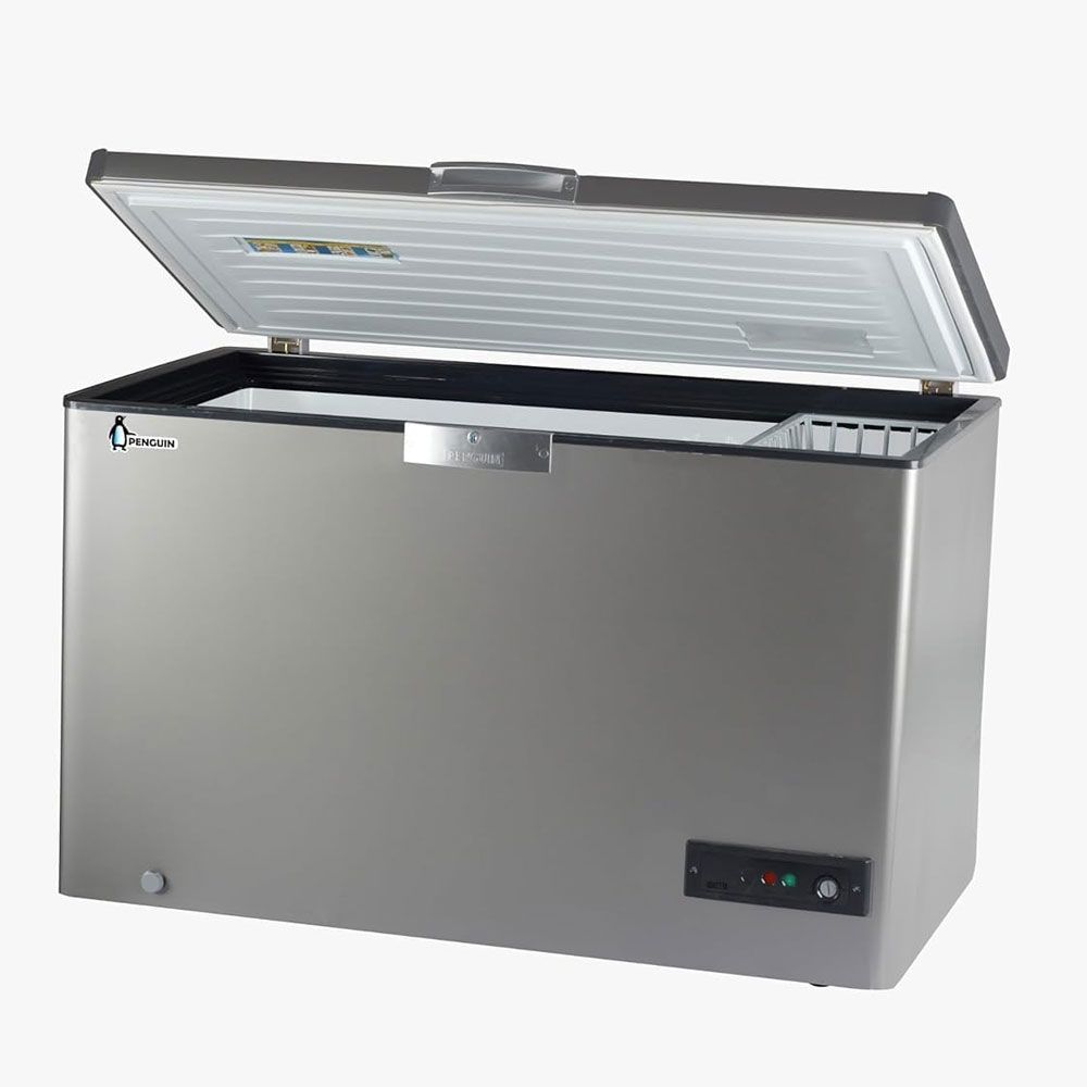 Penguin Chest Deep Freezer Metal Interior 505 Liter Inverter - Silver - ES571