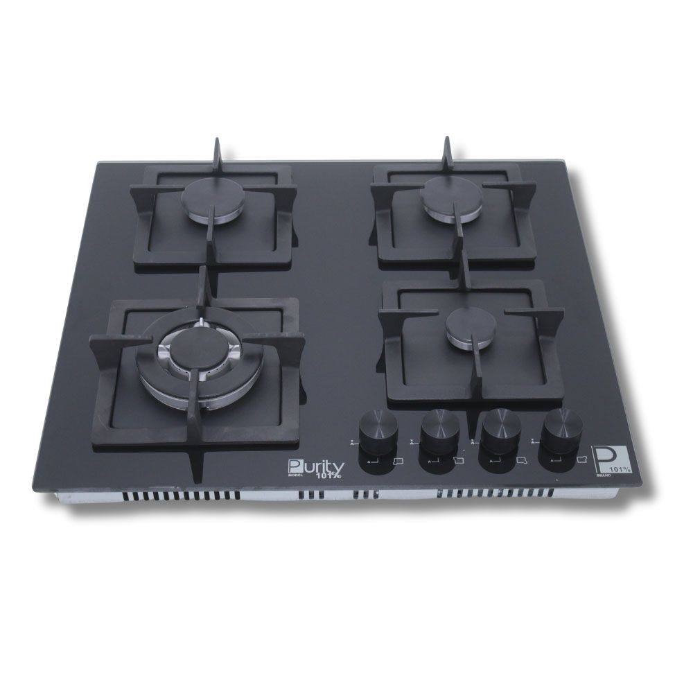 Purity Built-in Gas Hob 60cm - 4 Burners - Black - HPT606G