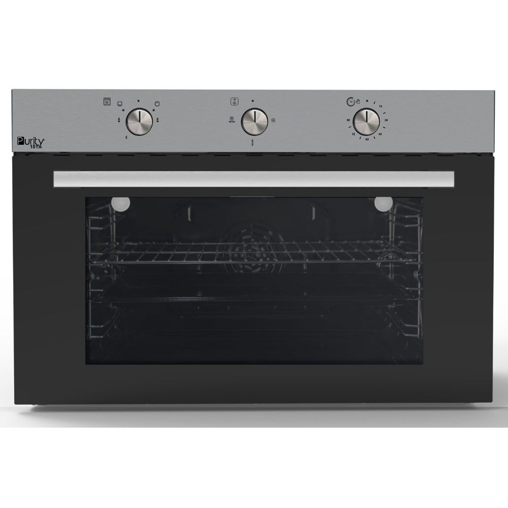 Purity Built-in Gas Oven 105 L With Gas Grill 90 Cm Full Safety With Fan - Stainless Steel - KPT918GG X