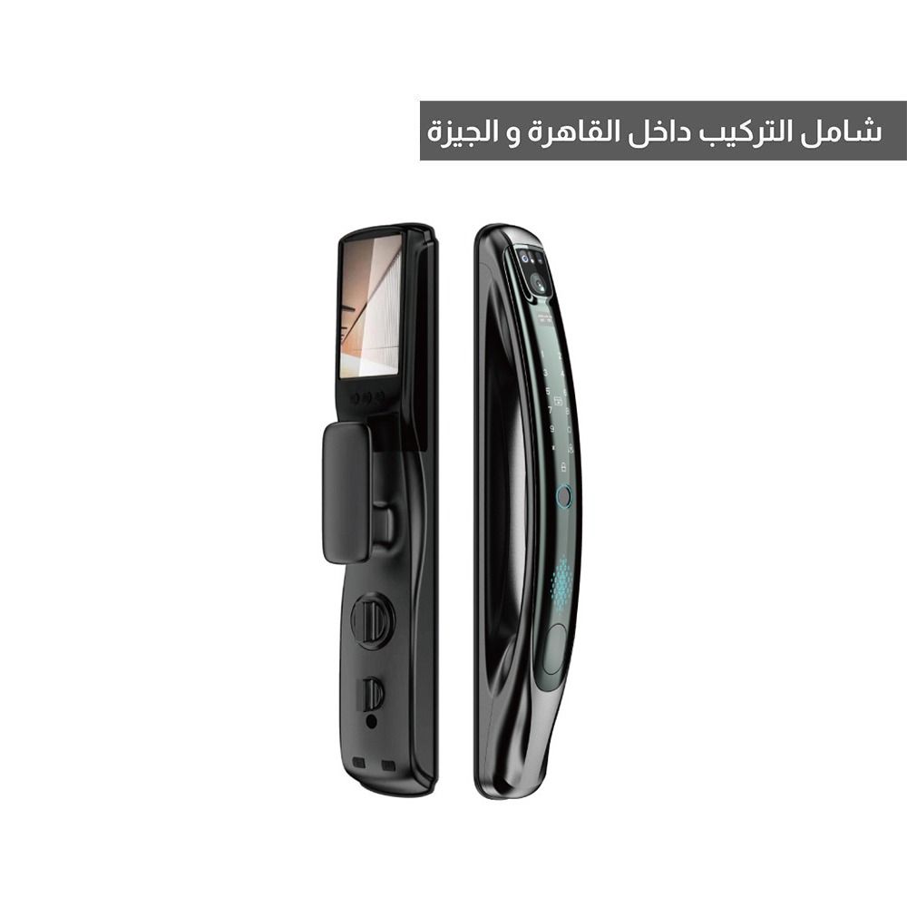 Lzen Smart Door Lock Face Version - Black - i5