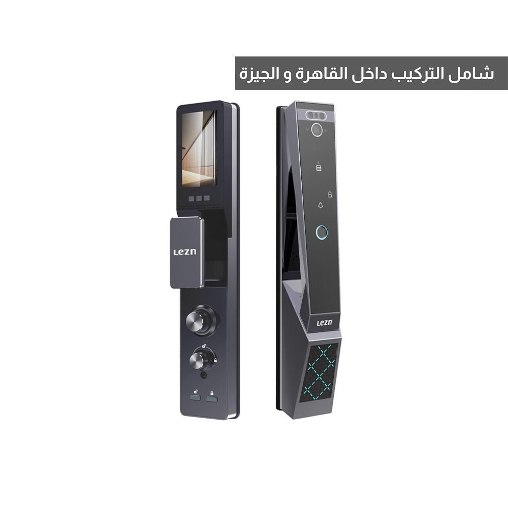 Lzen Smart Door Lock Face Version - Black - R9