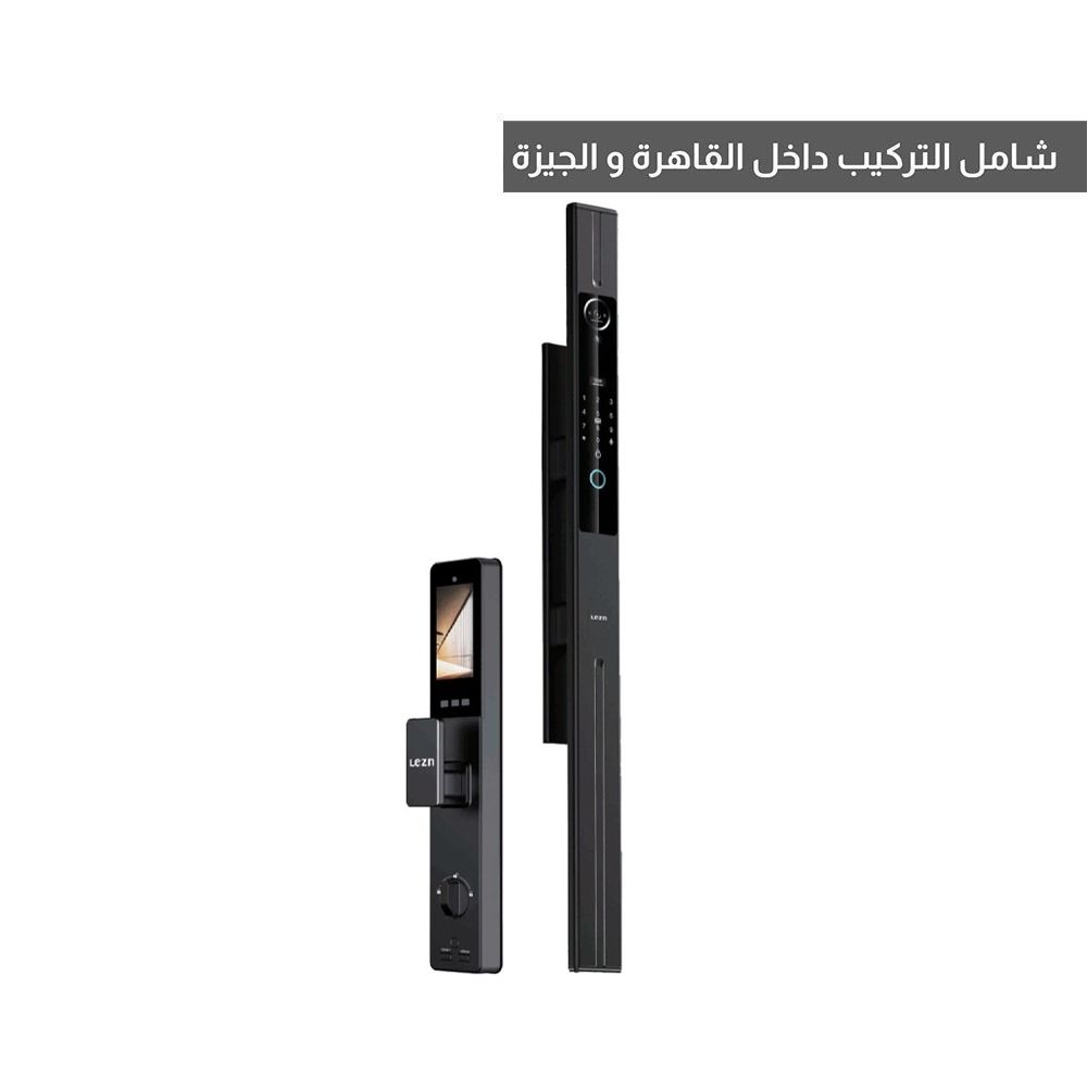 Lzen Smart Door Lock Face Version - Black - L02