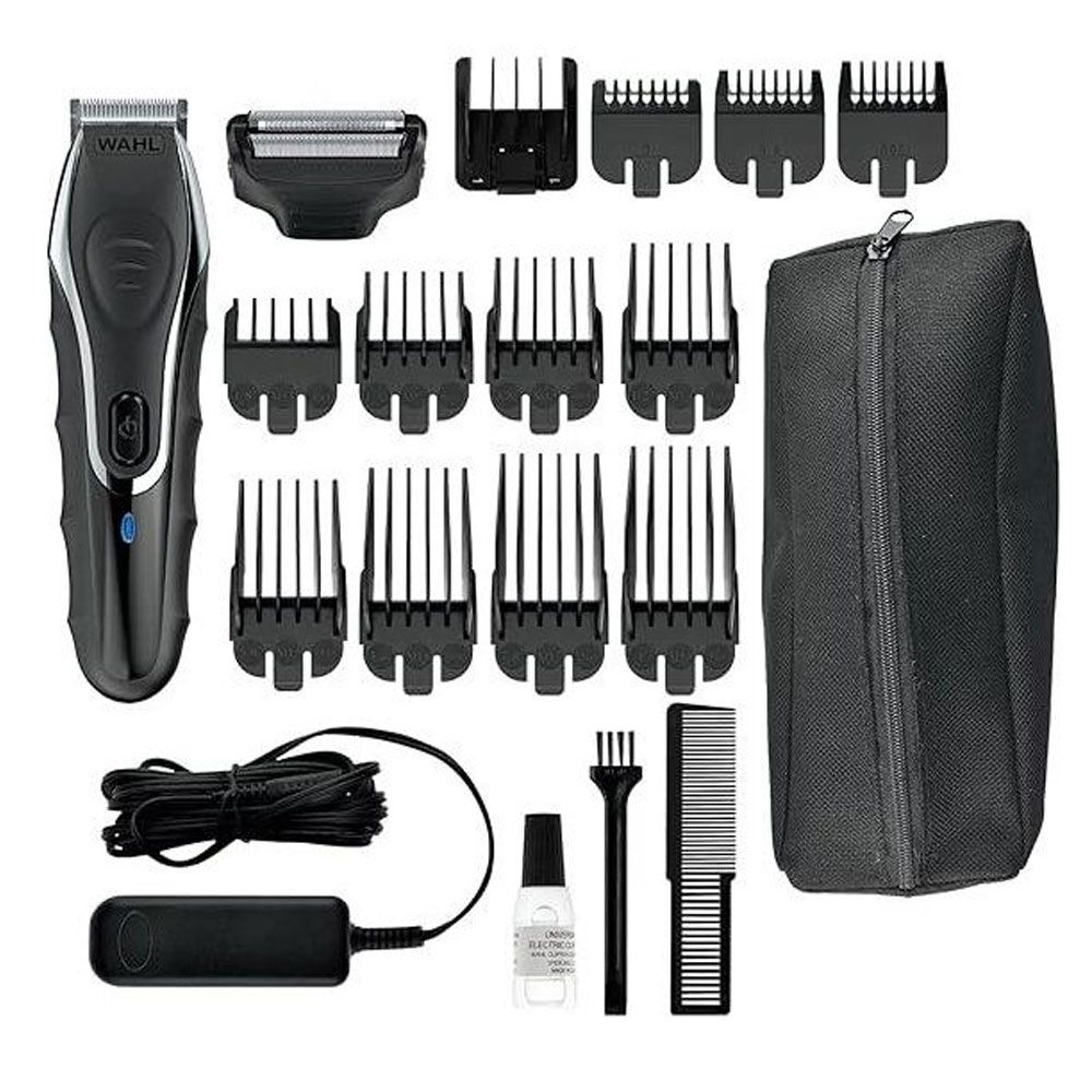 Wahl Trimmer 13 in 1 Multi-Grooming Kit Wet*dry – Compact and Powerful Stainless Steel Blades - Black- W-09899-016