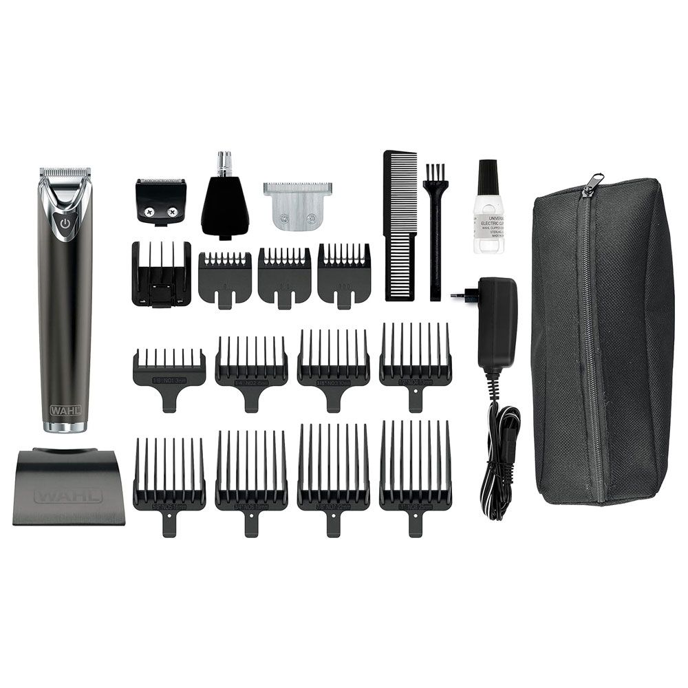 Wahl Stainless Steel Advanced, Multi groomer trimming of beard, hair, body and fine Detailing - Black - 09864-016