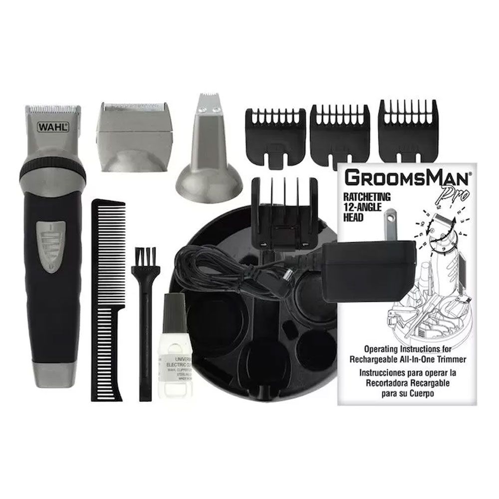 Wahl Trimmer Compact and Rechargeable with Skin-Safe Blades and Long Runtime - Black*Grey - 09953-1016
