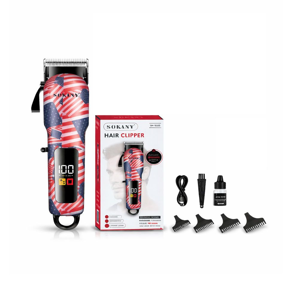 Sokany Digital Hair Shaver Machine 8 Watt - Multi Color - SK-16069