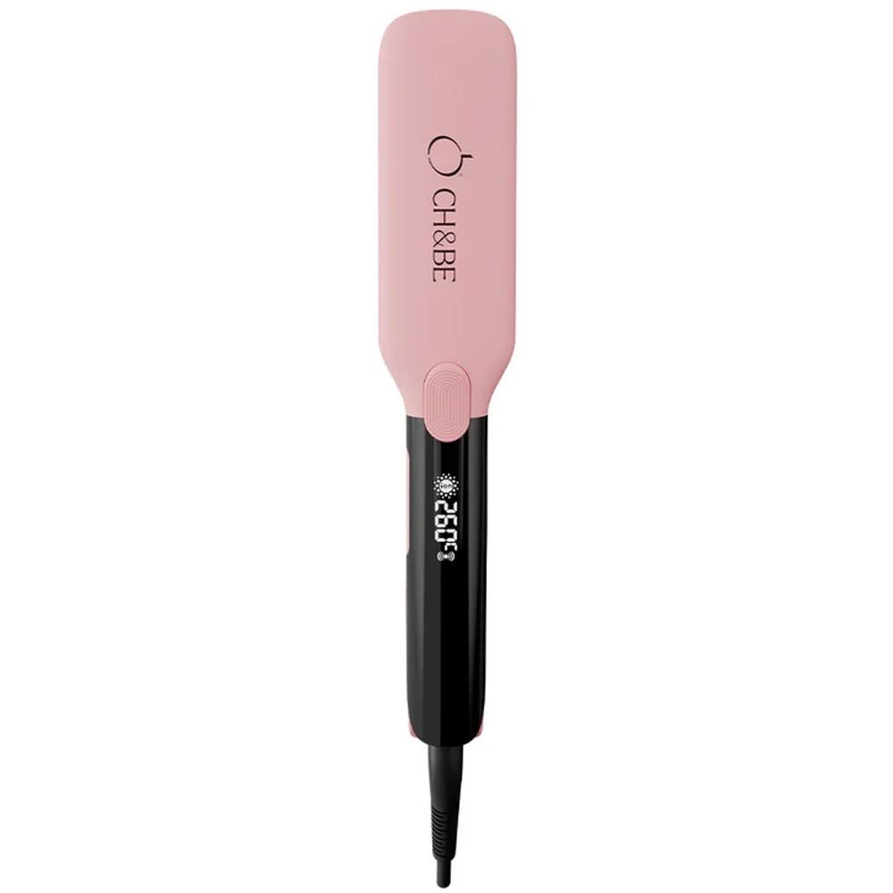 CH&BE Ceramic Hair Straightener 5 Heat Levels - Temperature Up to 500°F - Shell Pink - CBS07