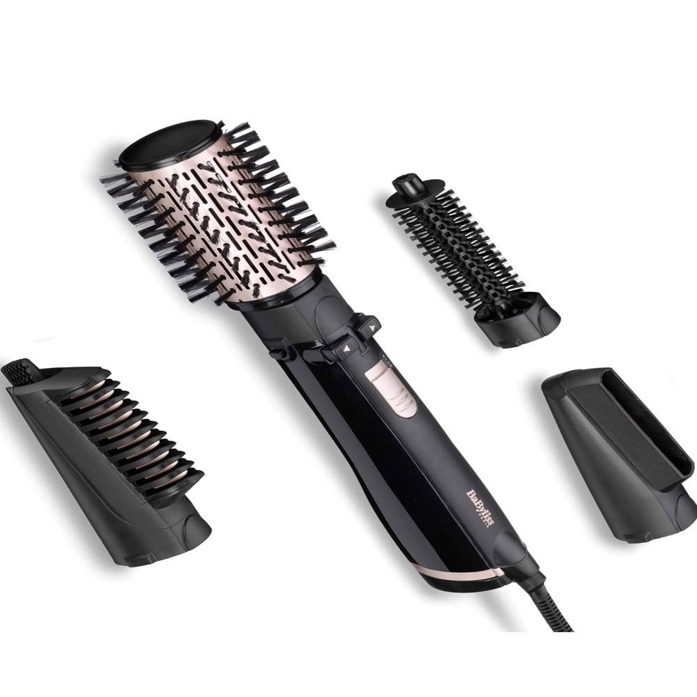 BaByliss Rotating Warm Air Brush Set Brush 1000 Watt - Black - AS200E