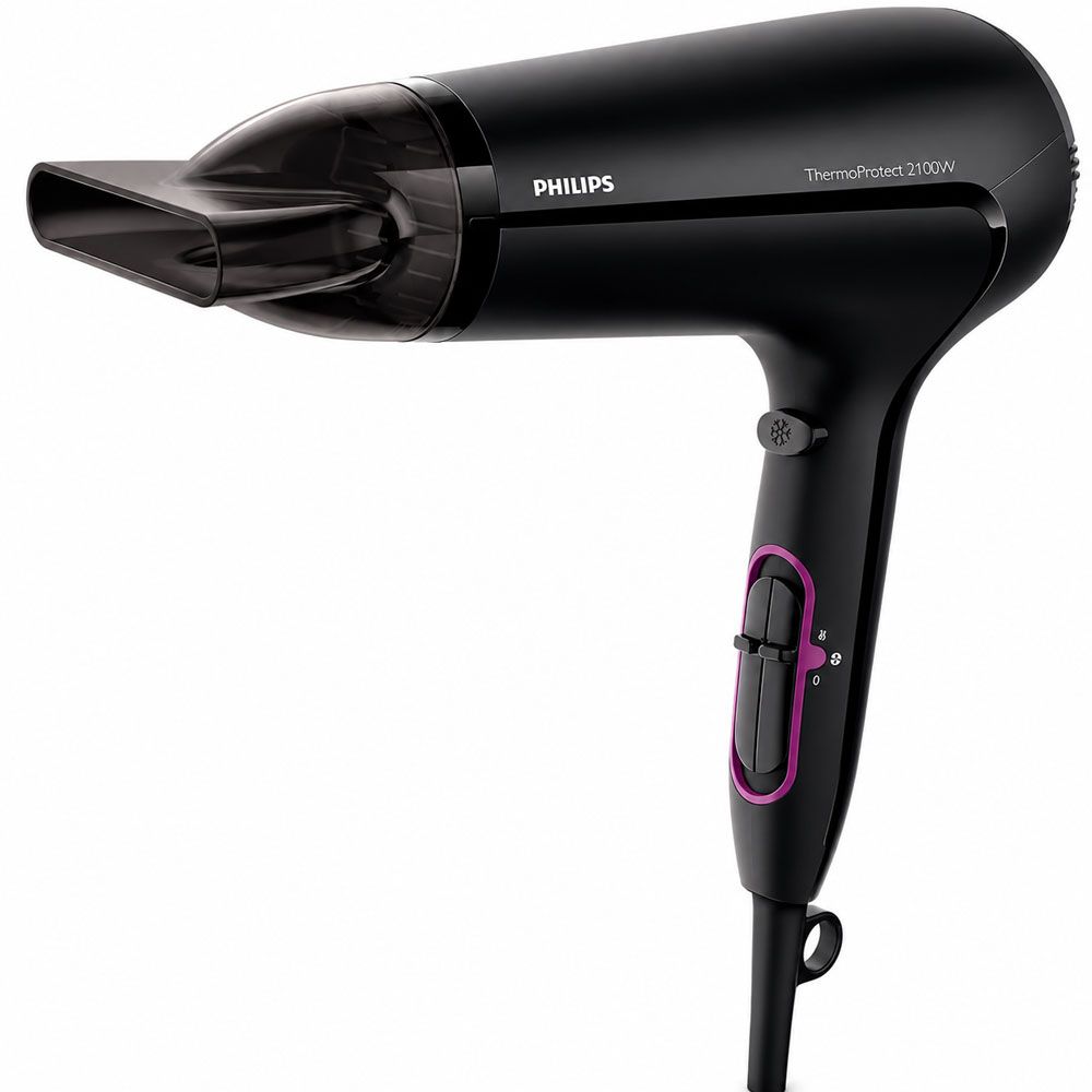 Philips Hair Dryer 2100 Watt - 3 Heat Settings -  2 Speeds - Black - HP8204 