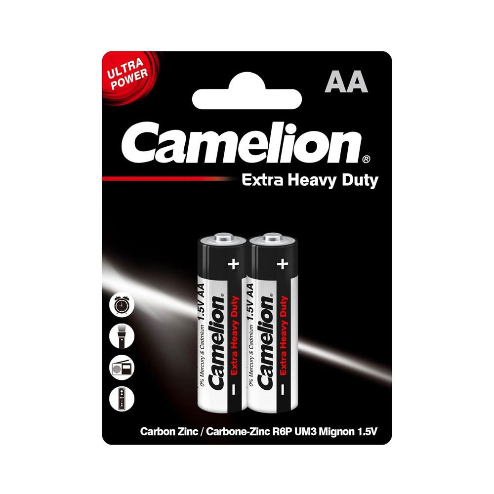 Camelion EHD Black AA R6P-BP2K 2pc Card