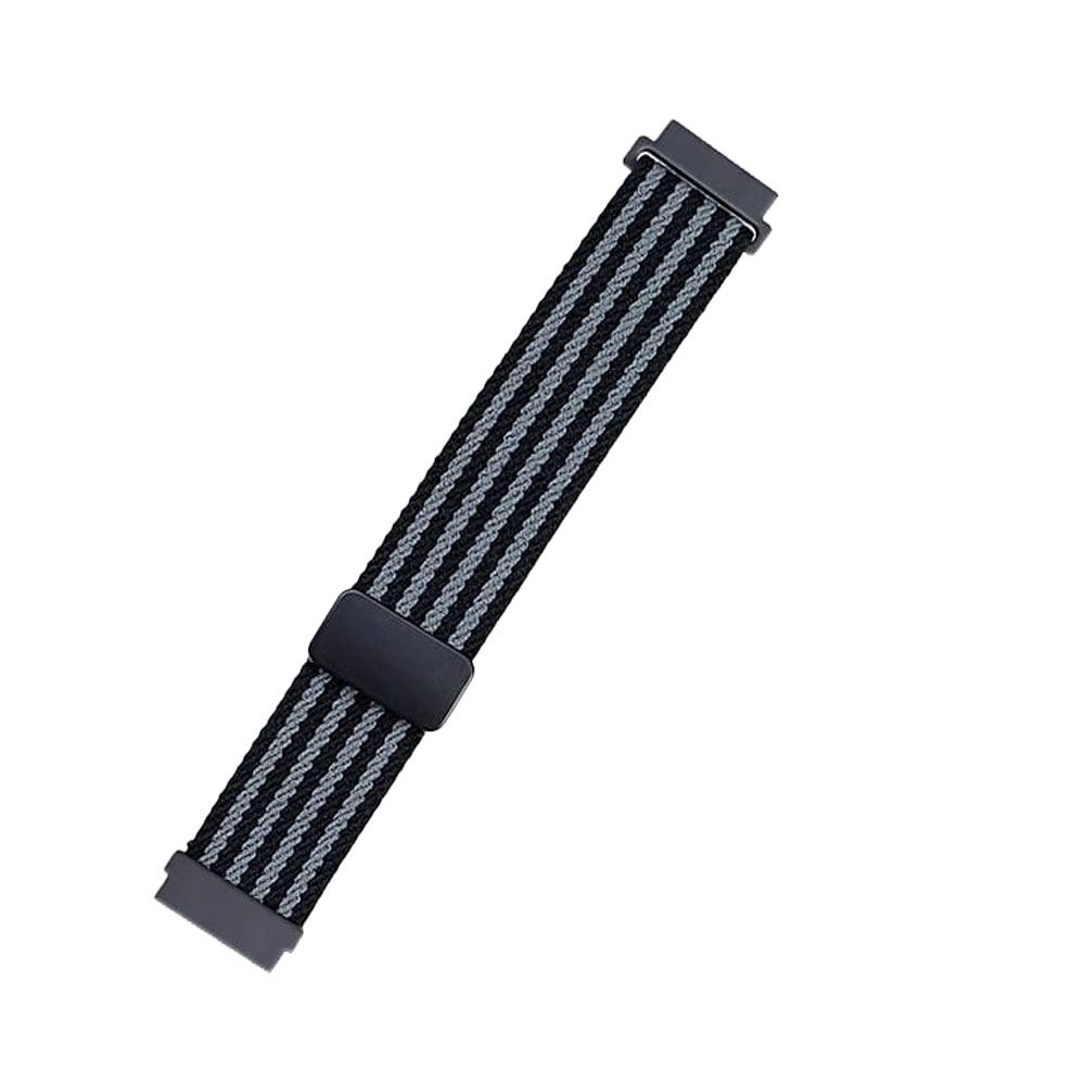 Nylon Trail Loop Strap For 22mm Watches With Magnetic Folding Buckle For Huawei / Xiaomi / Amazfit / Chinese watches - Black