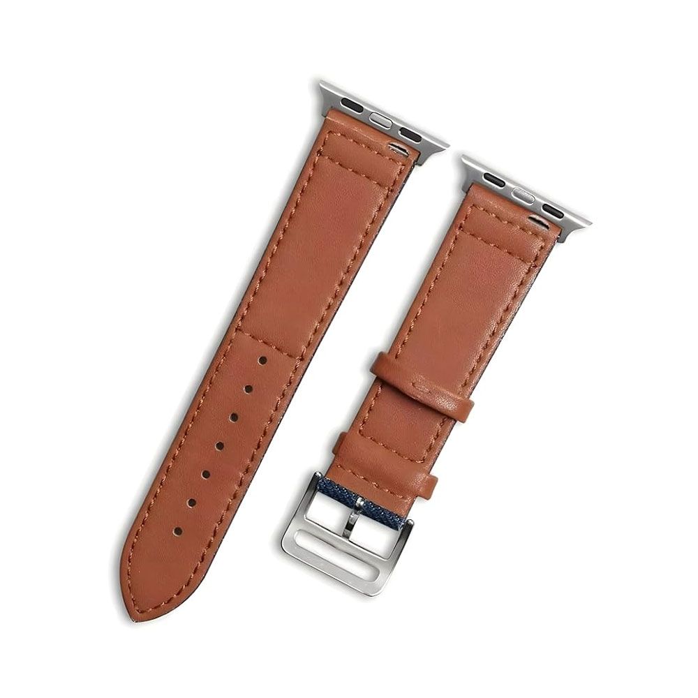 Leather Strap For Apple 42/45/46/49mm adjustable To 22MM Watches For Huawei / Xiaomi / Amazfit / Chinese watches - Brown