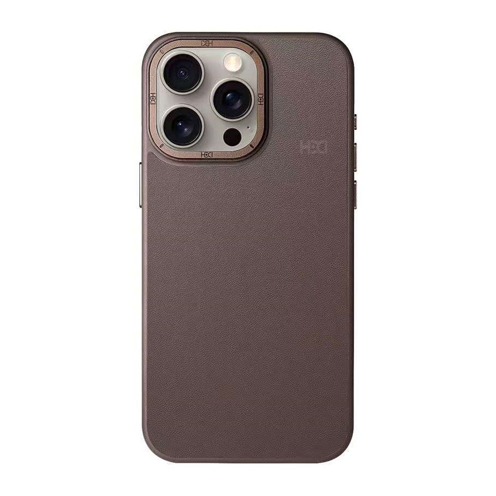 HDD Leather Cover for iPhone 15 Pro Max with Magsafe - Titanium