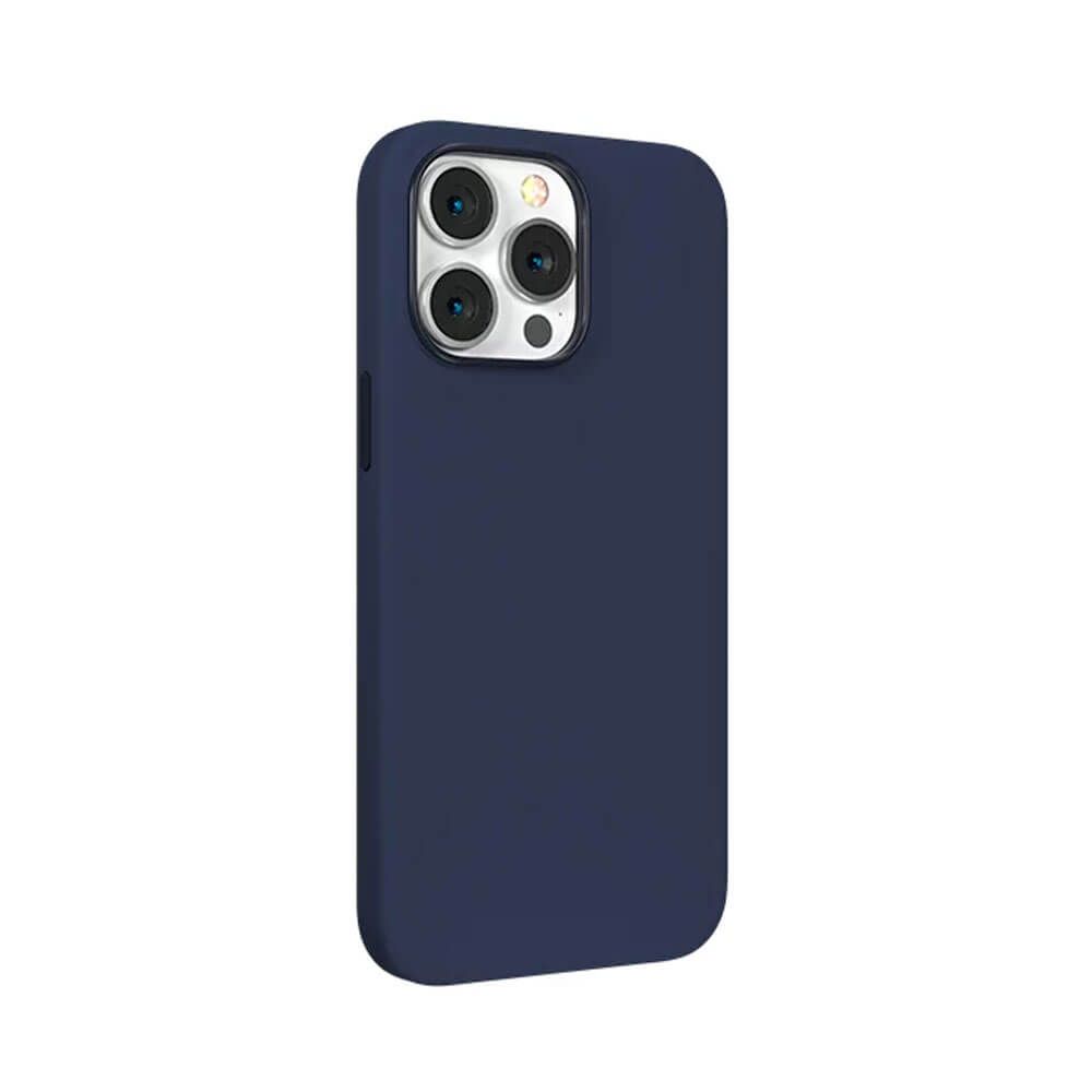 Devia Back Cover for iPhone 14 Pro Max  Nature Series Silicone Magnetic Case (6.7) - Navy Blue