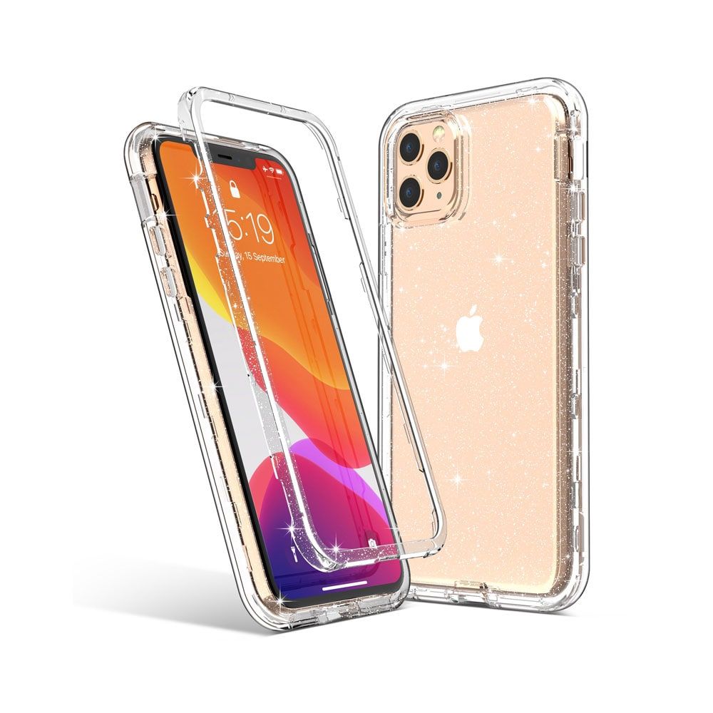 Back Cover For iPhone 13 Pro Max 360 Glitter - Transparent