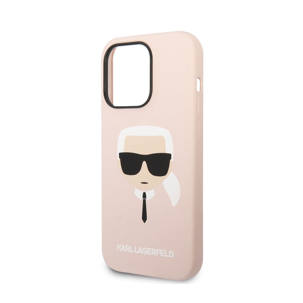 Karl Lagerfeld  for iPhone 15 Plus & 14 Plus Silicone Karl's Head Hard Case - Pink