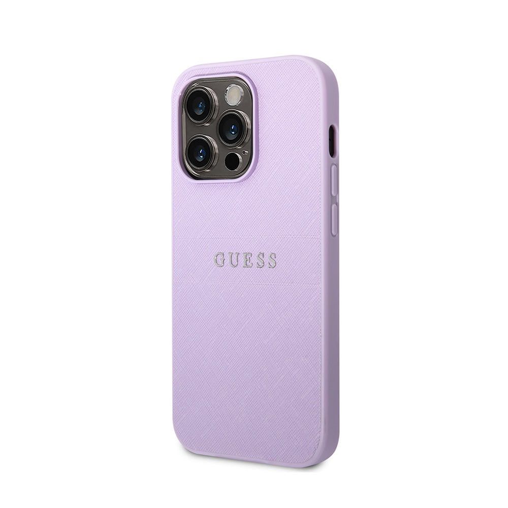 Guess for iPhone 14 PU Saffiano Hard Case - Purple