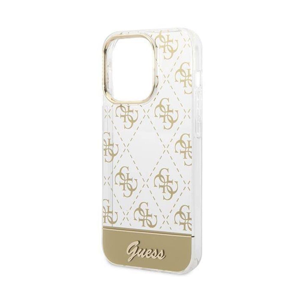 Guess for iPhone 14 Pro 4G Electro Script Hard Case - Gold