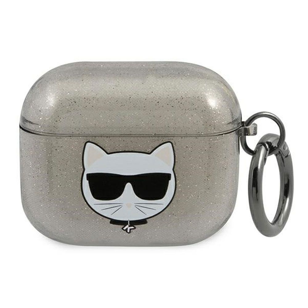 Karl Lagerfeld Cover Glitter Choupette For AirPods 3 - Black