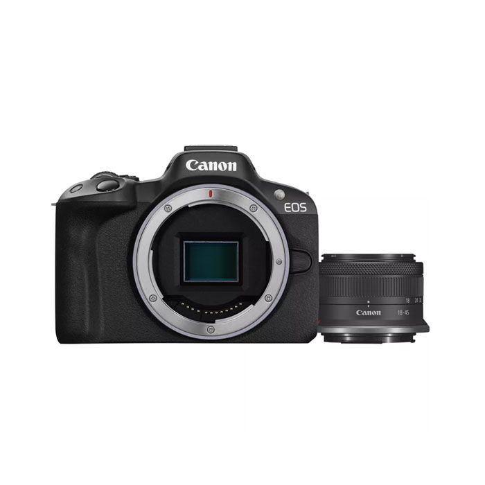Canon Digital Camera EOS R50 - Black + RF-S 18-45mm F4.5-6.3 IS STM Lens