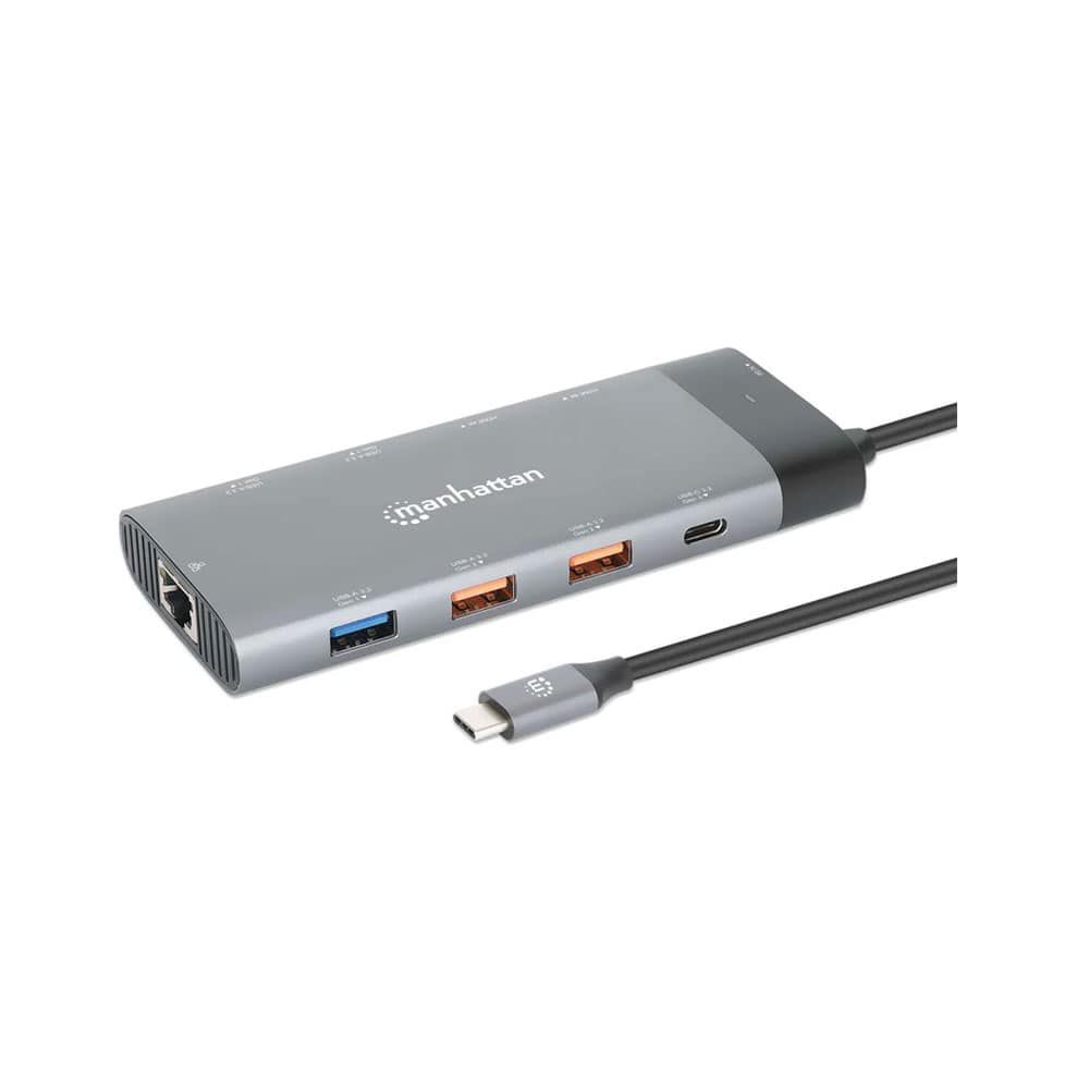 Estación Docking para conexión USB-C 7 en 1 con carga de energía