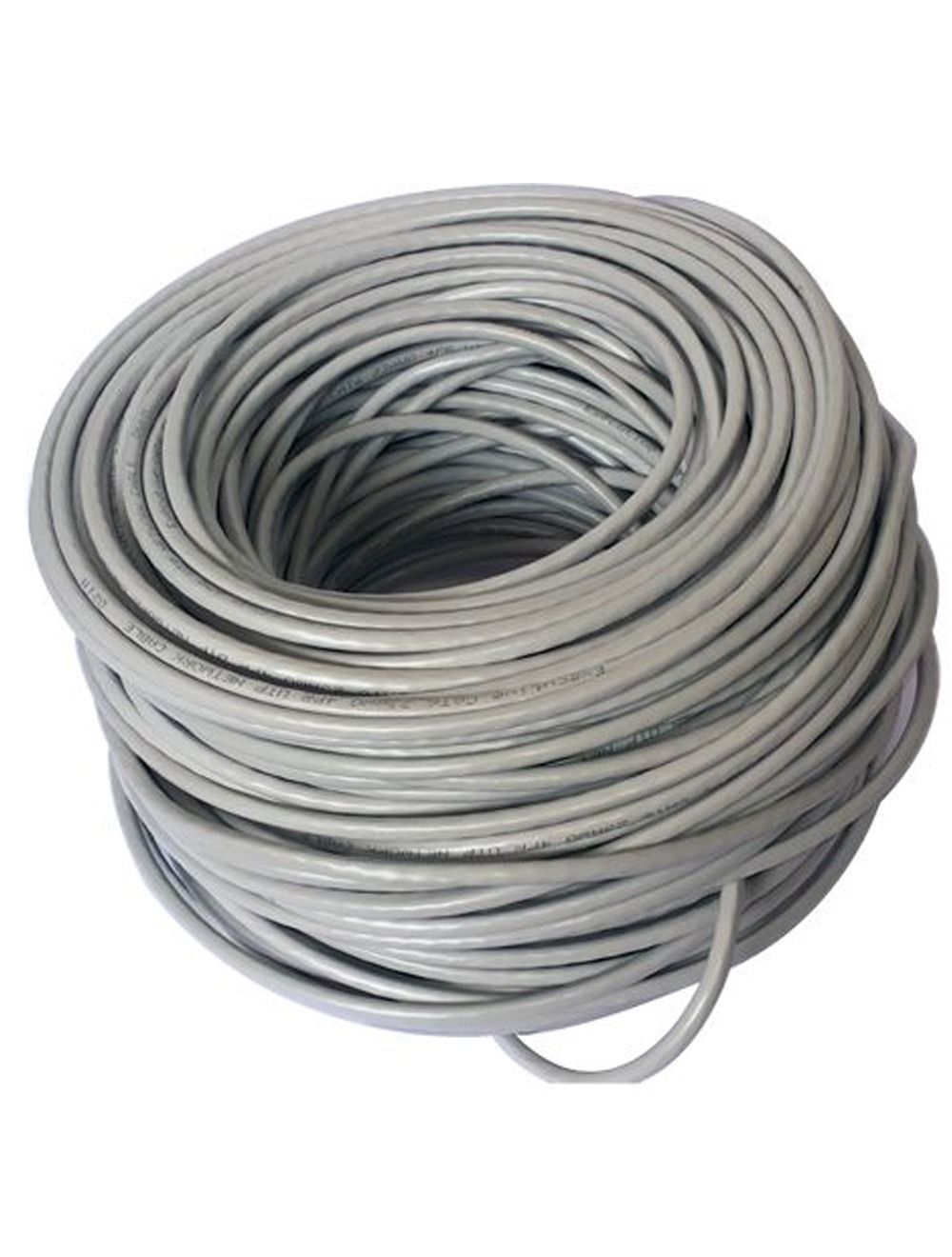 E-train (DC120) - Lan Cable Cat and for 100m Gray 0.38mm, 4CCS+4CCA - 305 Meter