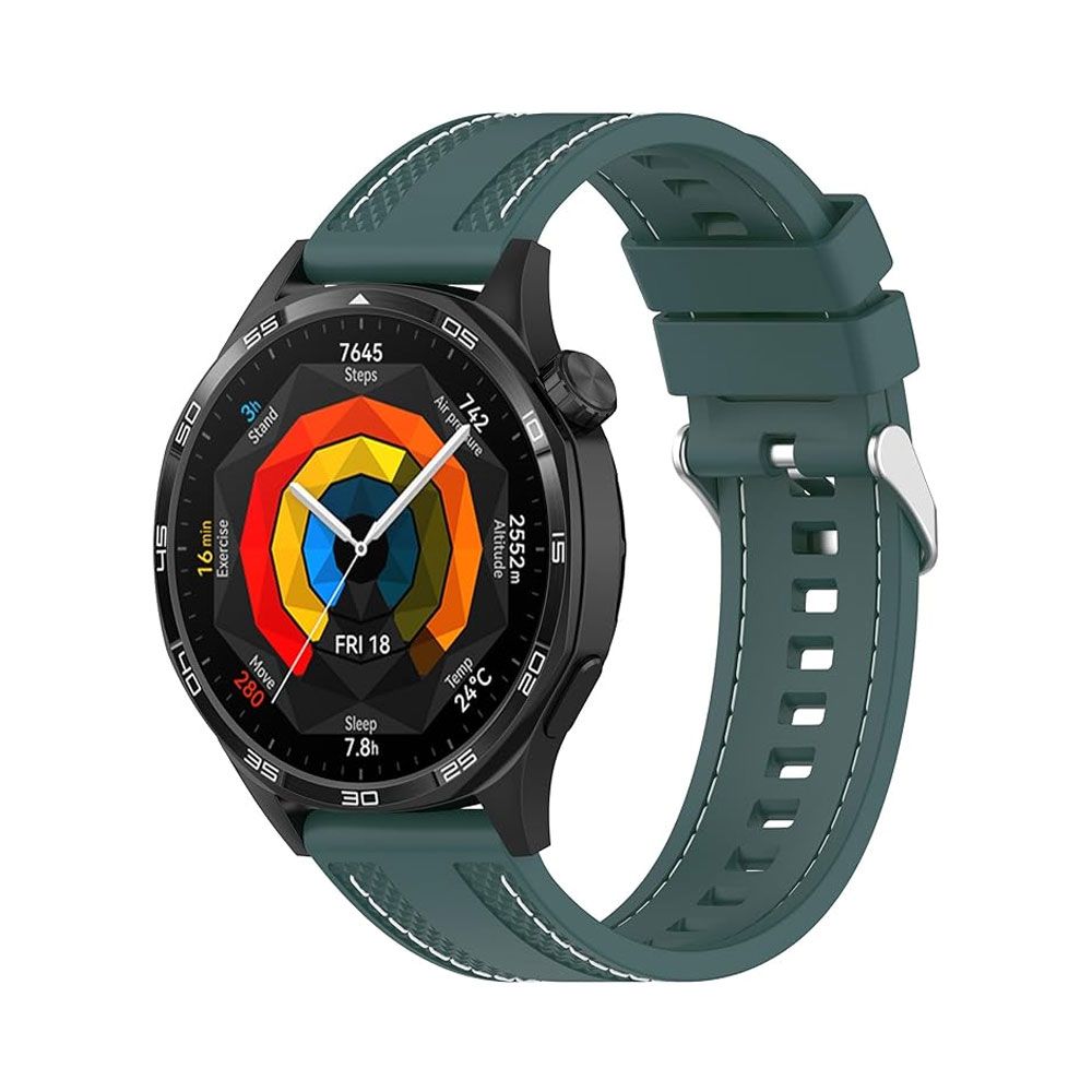 Strap 22mm Replacement Nylon Braided Silicone Compatible With Huawei / Amazfit / Xiaomi / Samsung - Pine Green