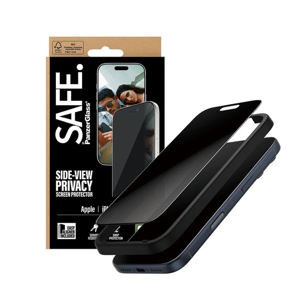 PanzerGlass® Privacy Screen Protector SAFE For iPhone 17 Pro| Ultra-Wide Fit With Easy Aligner - Black