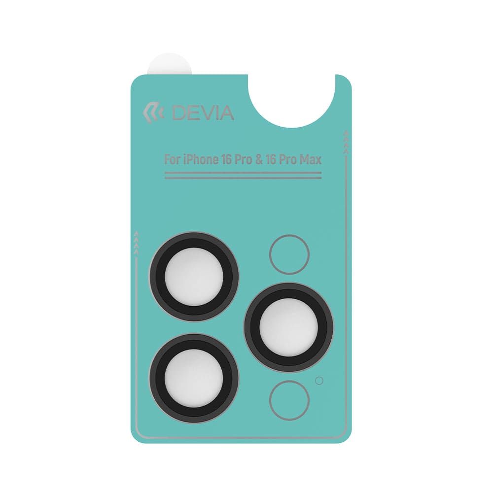 Devia Peak Series Lens Protector (3PCS) For iPhone16 Pro & 16 Pro Max - Dark Black