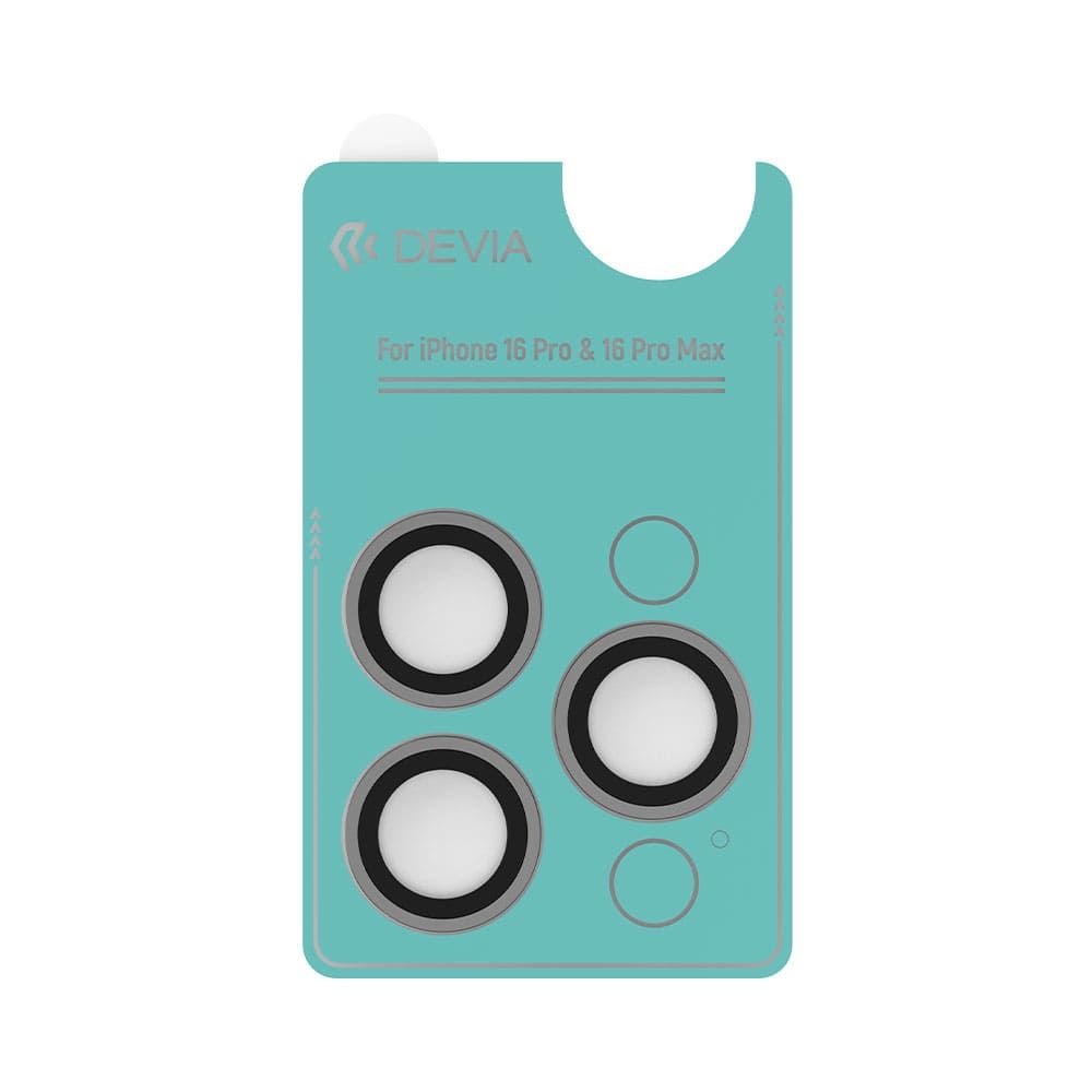 Devia Peak Series Lens Protector (3PCS) For iPhone16 Pro & 16 Pro Max - Titanium Gray