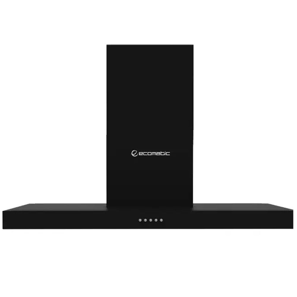 Ecomatic T Kitchen Hood 90 Cm With 1000m³/h Suction Power - Black - H910TBKB