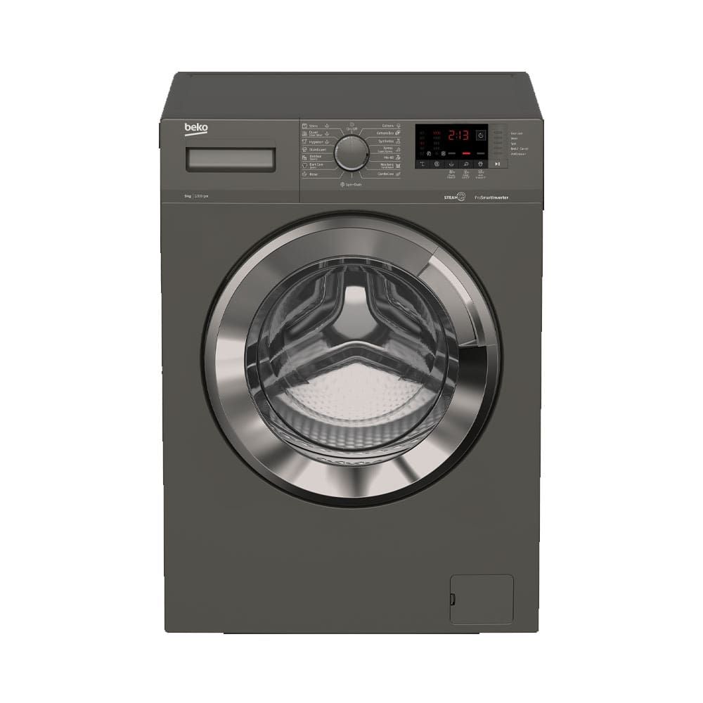 Beko Automatic Washing Machine 9 kg 1200 rpm - Digital Screen - Chrome (Express) - Gray - WTX91232XMCI2