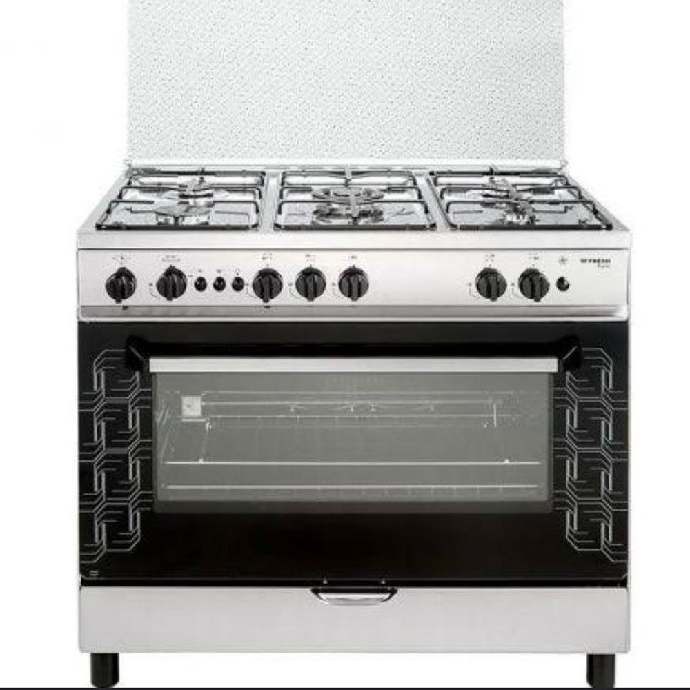 Fresh Punto Gas Cooker - 5 Burners With Fan - 60*90 cm - Stainless Steel - 17304
